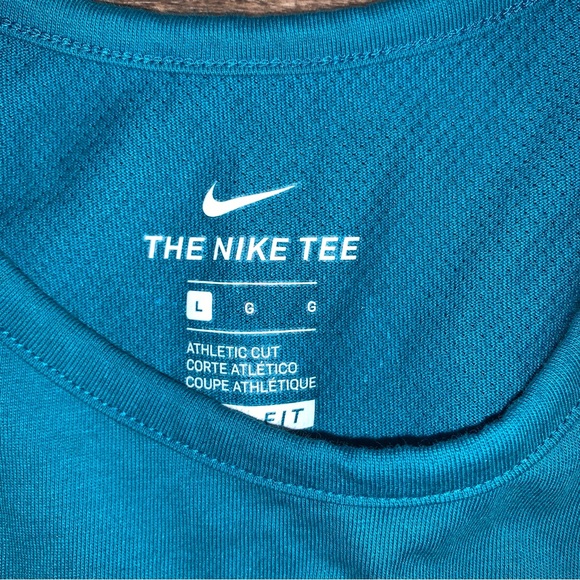 Nike “Just Do It” Activewear Teal Tank Top Women’s Size Large - Picture 3 of 13